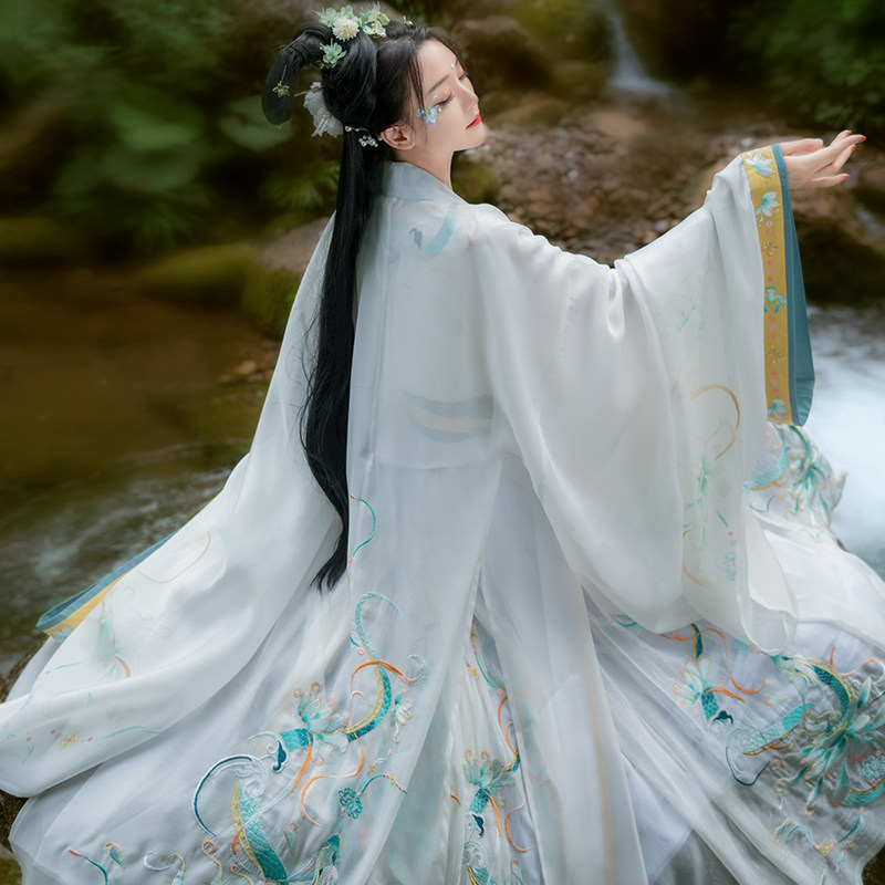 【小青】如梦霓裳14年店庆汉服男女春季情侣款魏晋风交领大袖襦裙