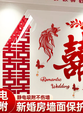 备婚必备~结婚贴喜字静电墙贴