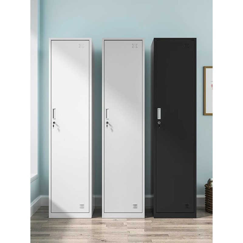 单门更衣柜企业员工储物柜简易办公室员工柜子多功能钢制柜收纳柜