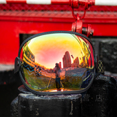 护目镜刘伯初摩托透明风镜 4复古半盔全盔四季 日夜用绑带泡泡镜