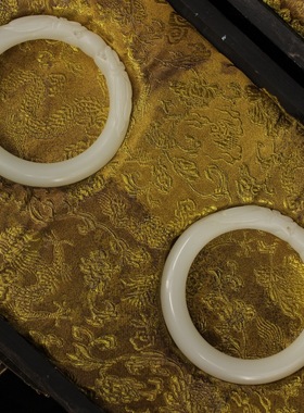 古玩杂项手镯二龙戏珠