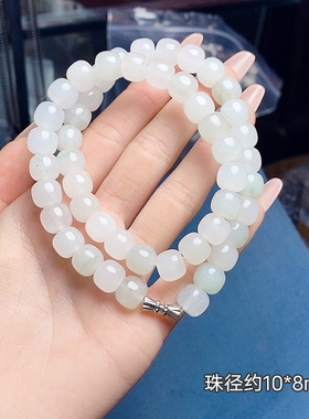 精致天山翠老型珠锁骨项链女士轻奢百搭玉石精致锁骨链简约饰品