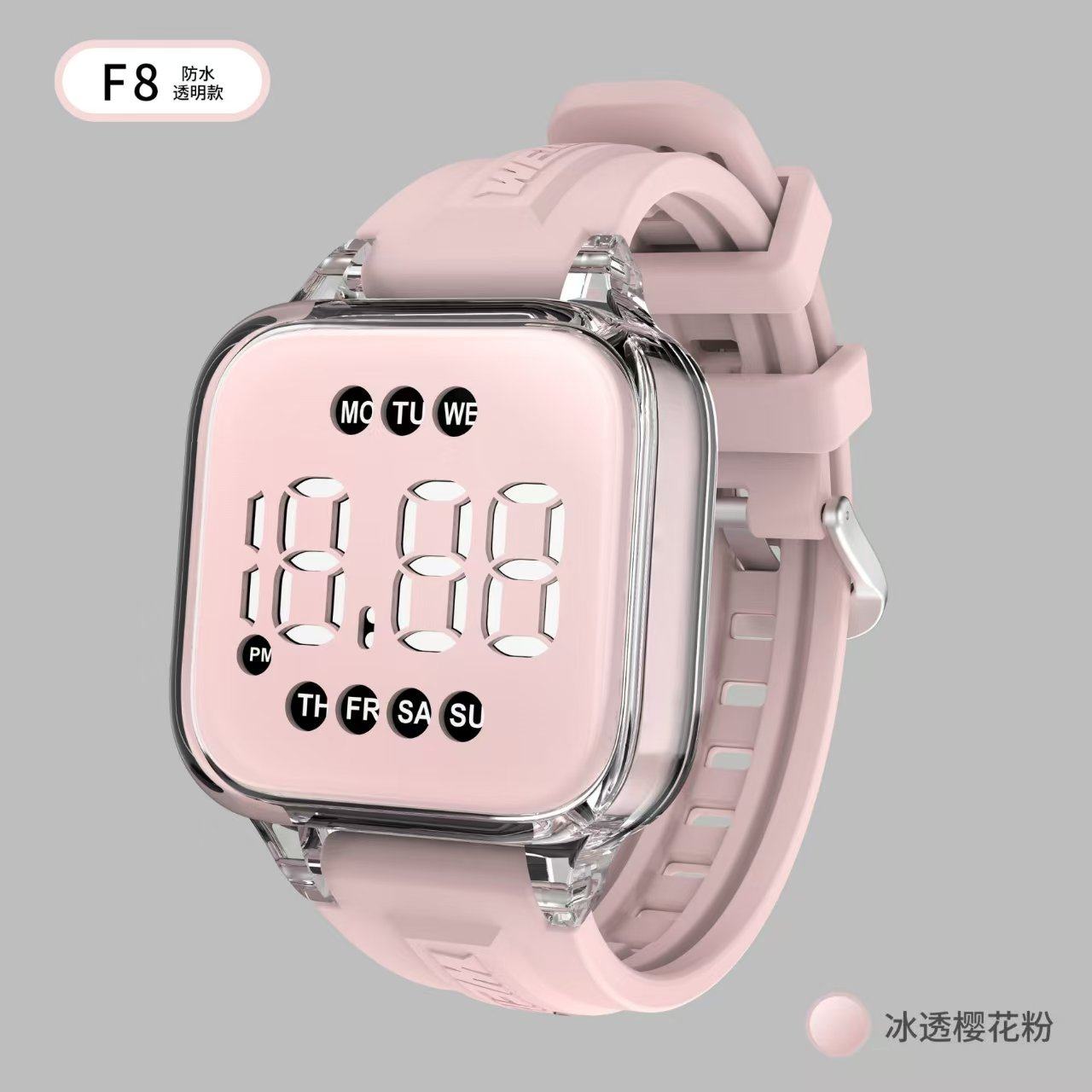 新款学生手表男女多功能学生电子表秒表夜光防水运动潮流休闲儿童