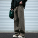 工装 裤 男春秋宽松微喇直筒裤 日系复古水洗做旧基础款 纯棉休闲长裤