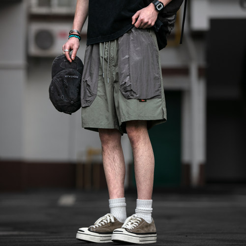 夏季户外速干防水拼色短裤男