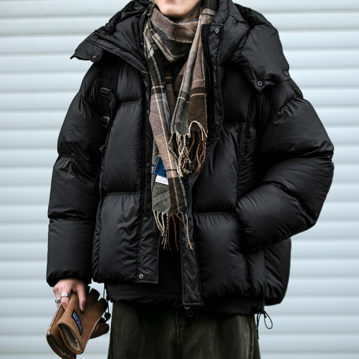 SKASEE日潮连帽蓬松感羽绒服