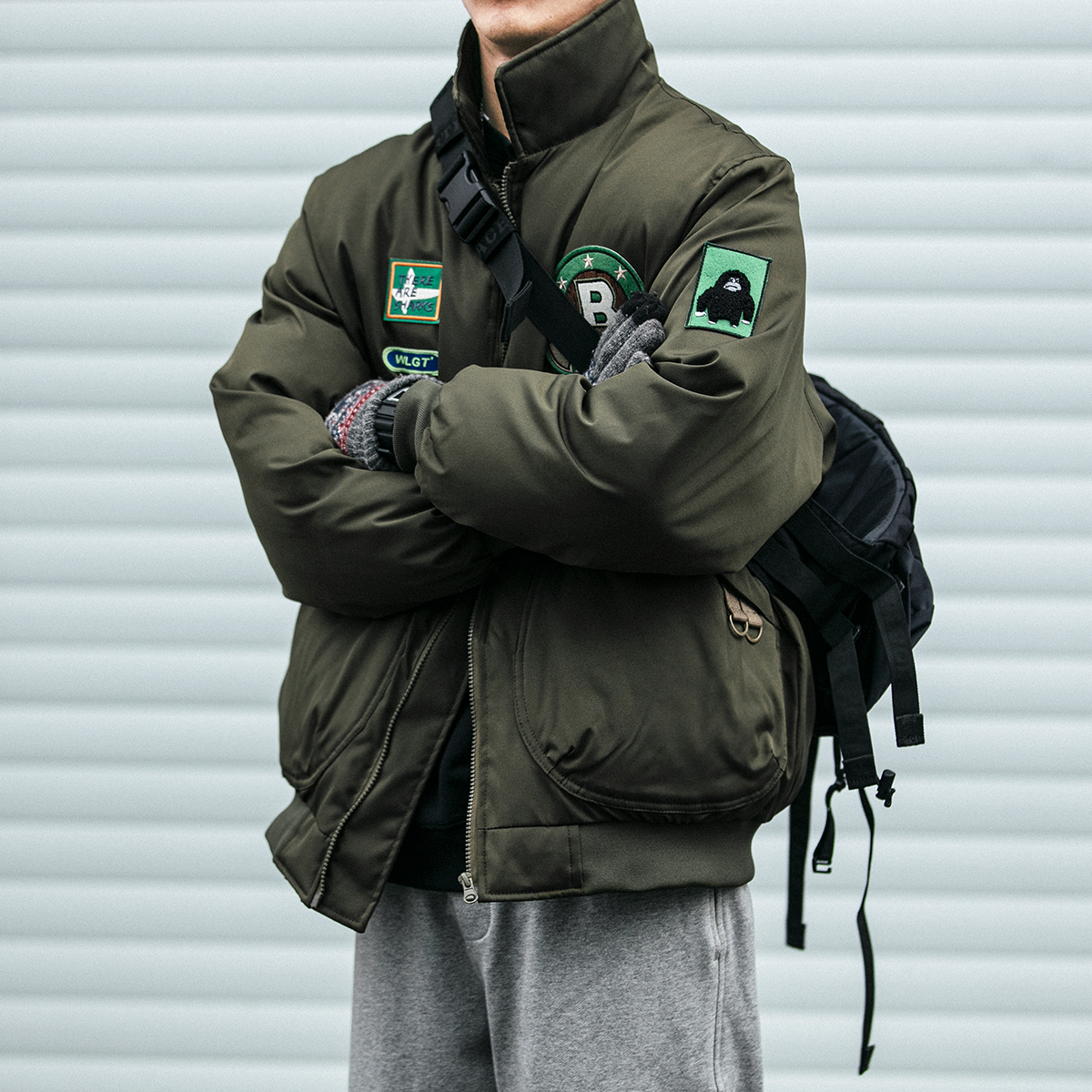 日系复古棒球服棉衣外套男女冬季加厚飞行夹克oversize保暖棉袄潮