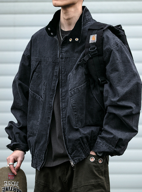 日系复古立体解构设计立领外套男clenafit宽松猎装工装夹克上衣潮