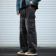 美式 潮 男潮牌宽松立体挺阔直筒裤 复古300克重磅酵洗喷马骝工装 裤