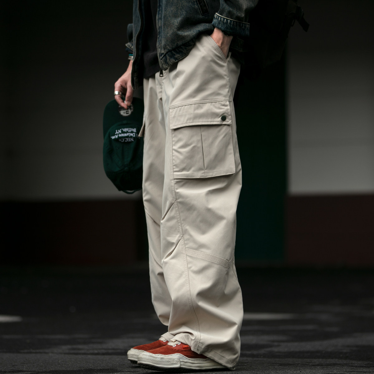 定织240g双面骑兵斜面料大口袋直筒工装裤男春秋季新款户外机能裤,男装,休闲裤,淘宝优惠券,粉丝福利购,淘宝优惠卷