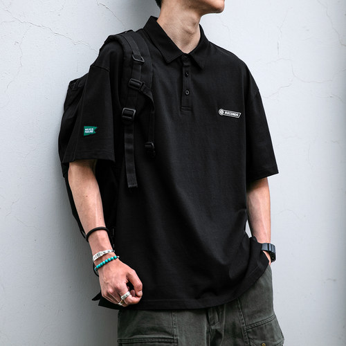 美式复古230G纯棉POLO衫男