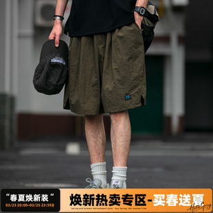 裤 男青年休闲运动潮牌防水五分工装 夏季 日系复古户外速干休闲短裤