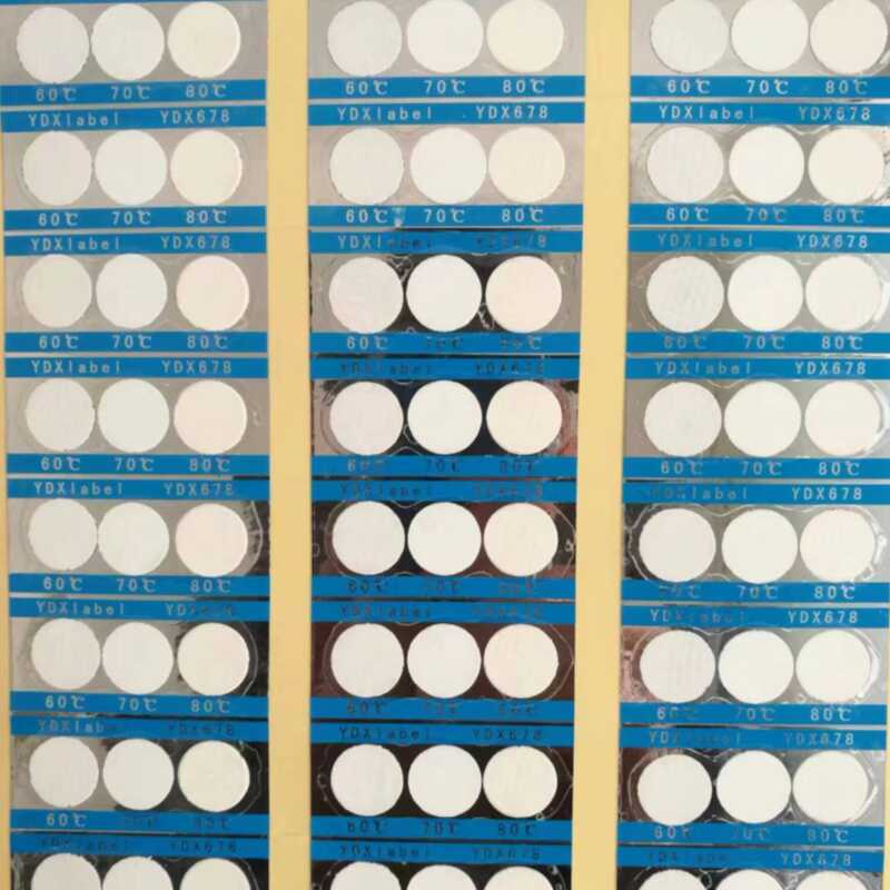 示温贴片组合式不干胶测温胶感温试纸记录标签YDX678 60 70 80度