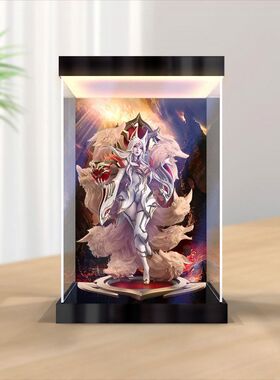 适用英雄联盟名人堂Faker不朽阿狸模型手办防尘罩灯光彩绘收纳盒