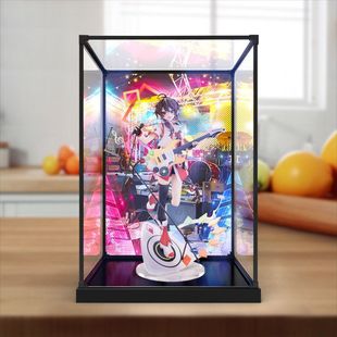 适用 镜色协响 乐正绫 初见Ver.积木合金框架防尘罩亚克力收纳盒