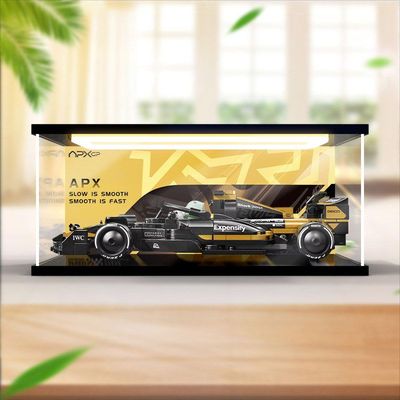 适用speed超级赛车77252 F1大电影同款APXGP赛车防尘回型灯收纳盒