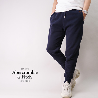 彩色小鹿刺绣束脚卫裤