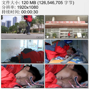 中学校园春节放假实拍孤独留守校园学生 落榜生复课 视频素材