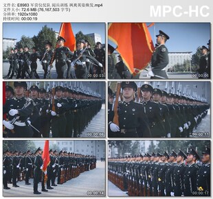 军队仪仗队 阅兵训练 飒爽英姿焕发 高清短视频实拍素材