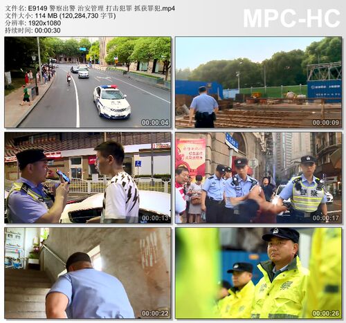 公安警察出警 治安管理 打击犯罪 抓获罪犯 高清实拍视频剪辑素材