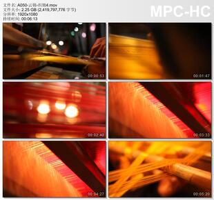 南京云锦织锦 工艺江宁织造织布机影视 实拍视频素材