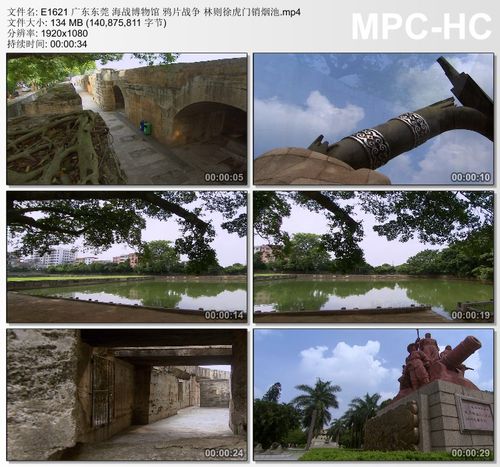 广东东莞 海战博物馆 鸦片战争林则徐虎门销烟池 高清短视频素材