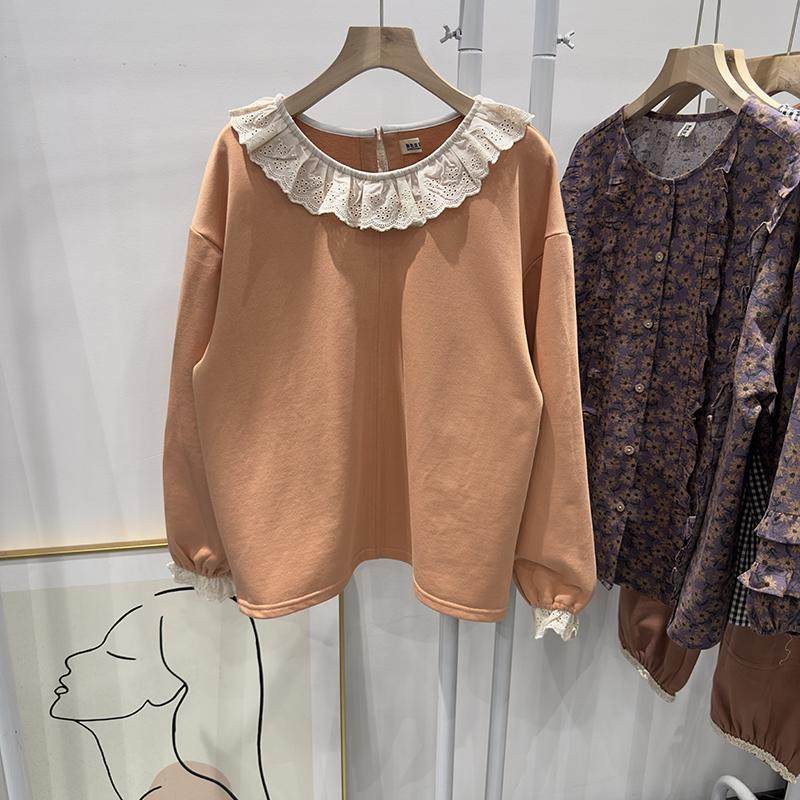 彩色豆豆家小宽松棉毛圈日系卫衣