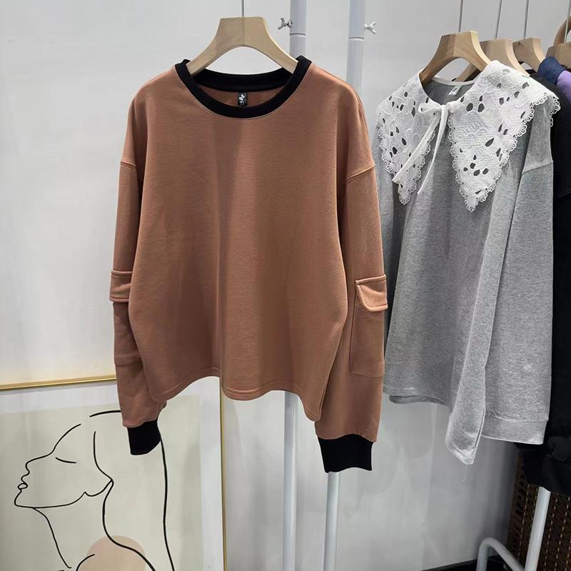 彩色豆豆家常规小宽松棉百搭卫衣