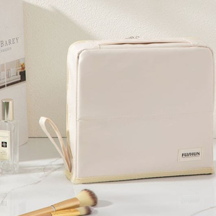 可立式大容量高颜值PU手提旅行化妆包多层分区收纳包