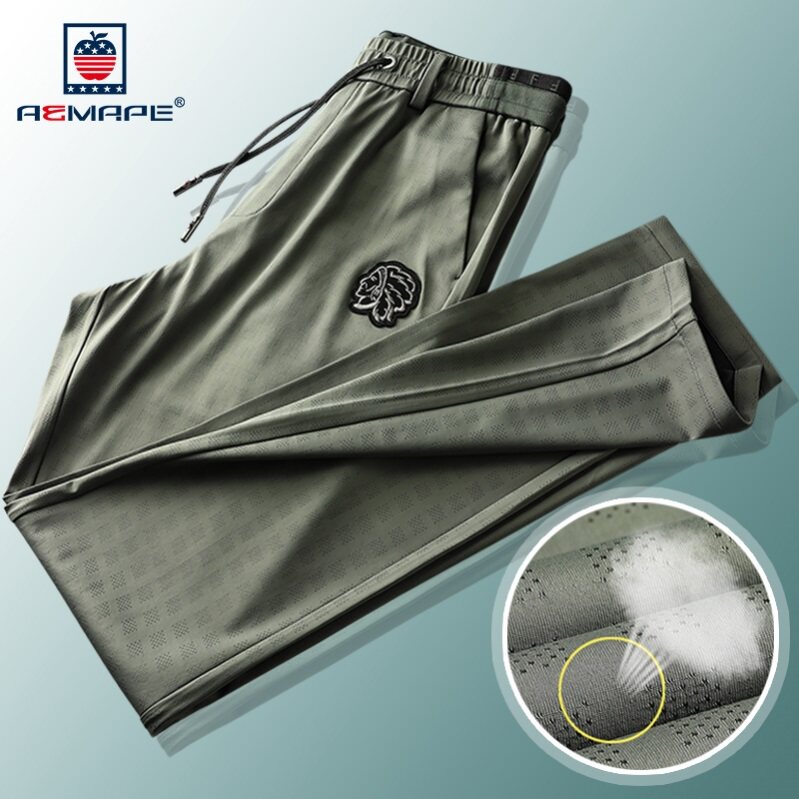 男士高田格冰丝裤AEMAPE弹力运动休闲裤大码宽松男裤松紧腰小脚裤|ruв категории Мужская одежда, брюки - от Buy2taobao.com для оказания профессиональной услуги покупки агента Taobao