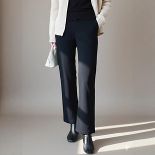 DownPlus安心羽绒90白鹅绒高腰直筒裤 三防四面弹石墨烯抗菌长裤