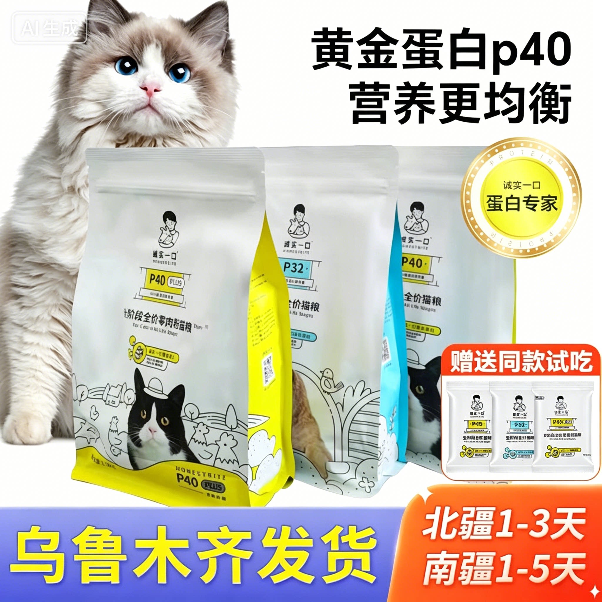 诚实一口猫粮全价无谷成幼猫图片