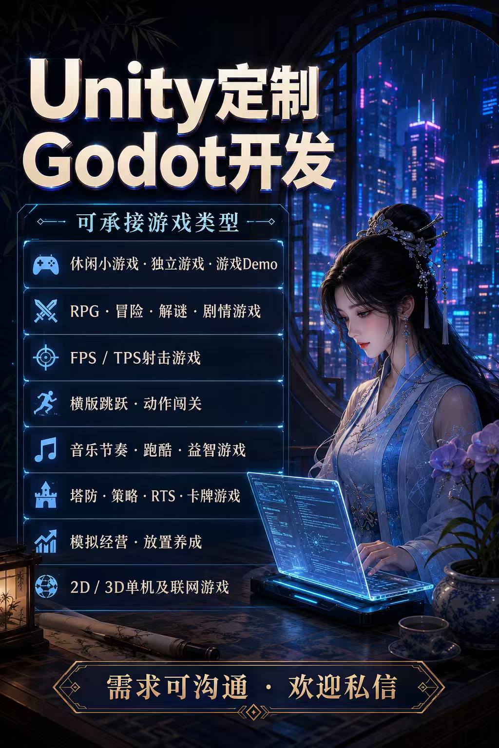 Unity代做，Godot代做游戏美术设计