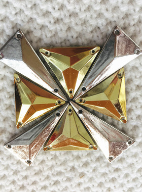 手缝铆钉 三角形尖钉16X35mmDIY手工COS辅料配件柳钉散珠装饰银色