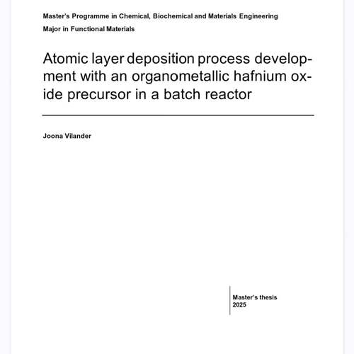 可维修Atomic layer deposition proces议价