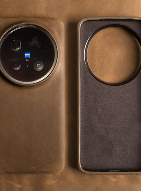 真皮疯马皮适用VIVOX300Ultra手机壳新款X200Pro高级商务简约个性小众X100S软皮质Mini小牛皮全包防摔保护套