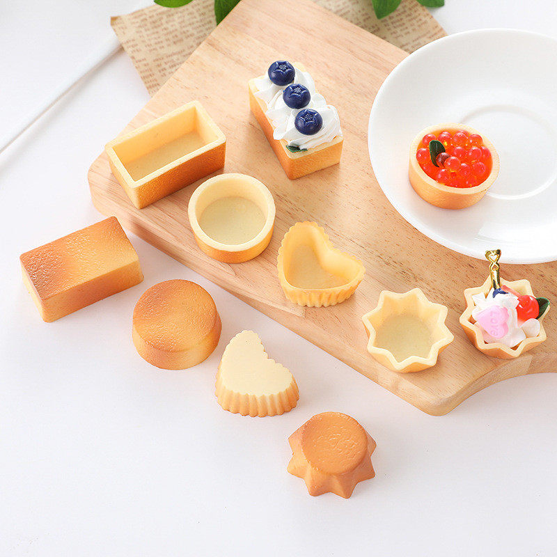 仿真奶油蛋糕托食玩塔壳模型配件食玩材料包西式早餐模型玩具