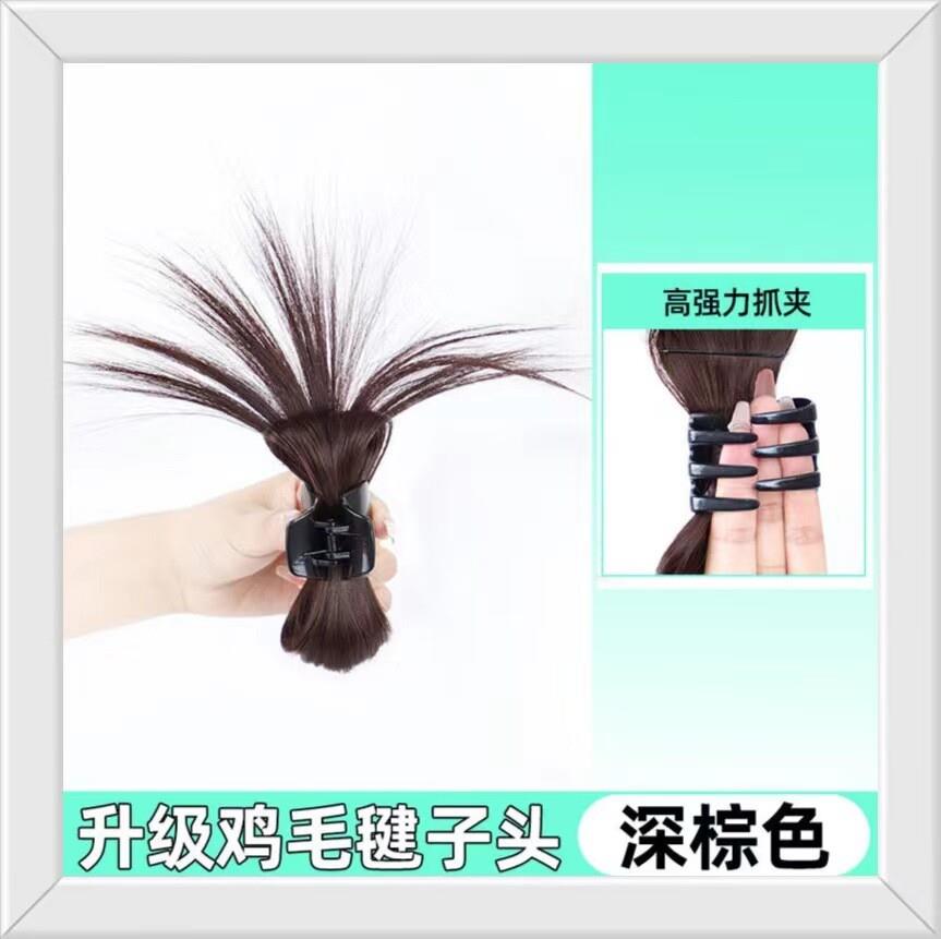 鸡窝丸子头新中式鸡毛毽子头喷泉高马尾辣妹鸡窝头发抓夹假发发包
