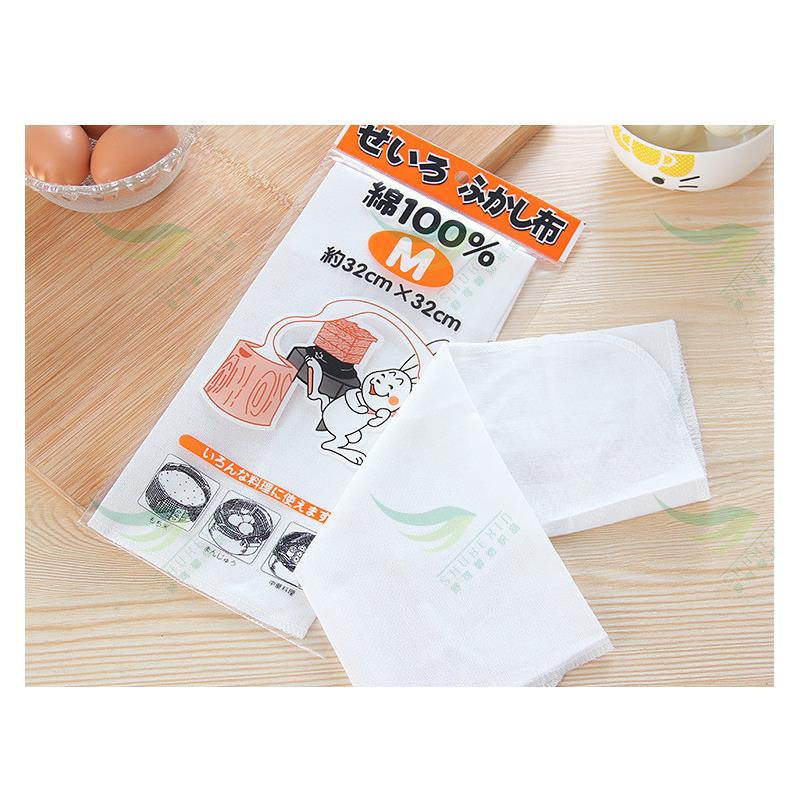 日式厨房笼布棉纱蒸笼布笼屉布蒸布不粘蒸小笼包蒸包子馒头垫