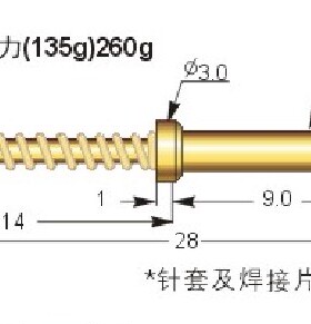 高档华荣探针测试针弹簧针顶针RHR-1051H原装正品促销
