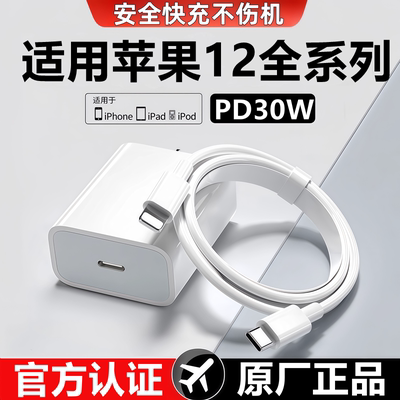 适用苹果12全系充电器线快充头