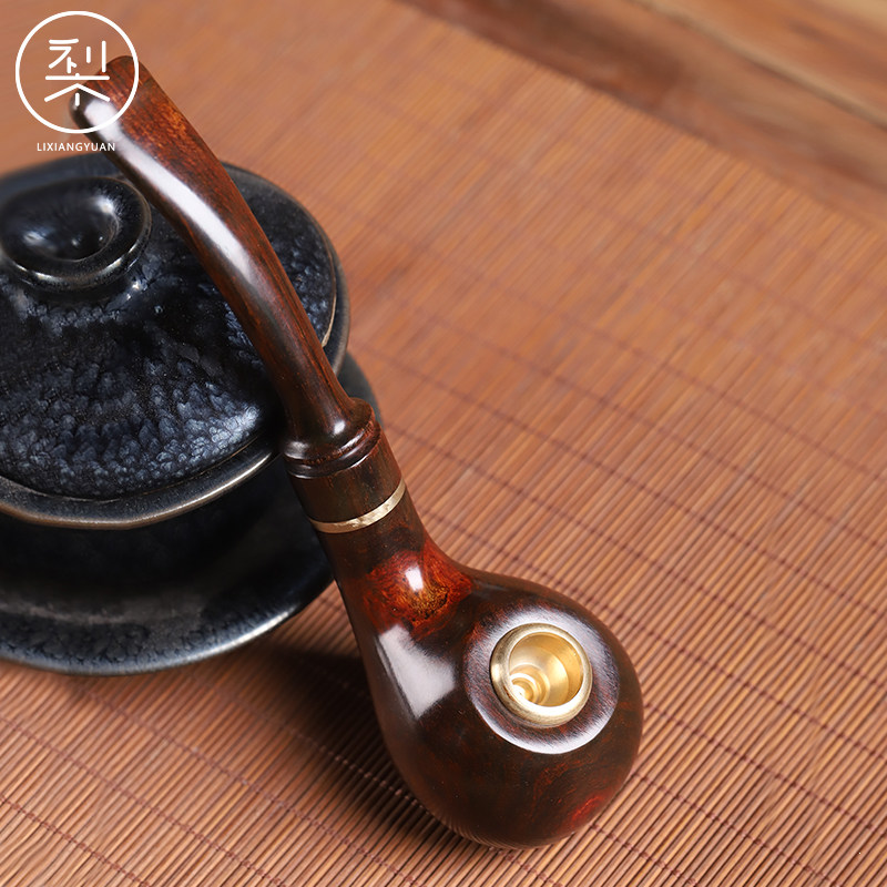 梨香院海南黄花梨德式烟斗降香黄檀红木香枝木实用盘玩过滤文玩品