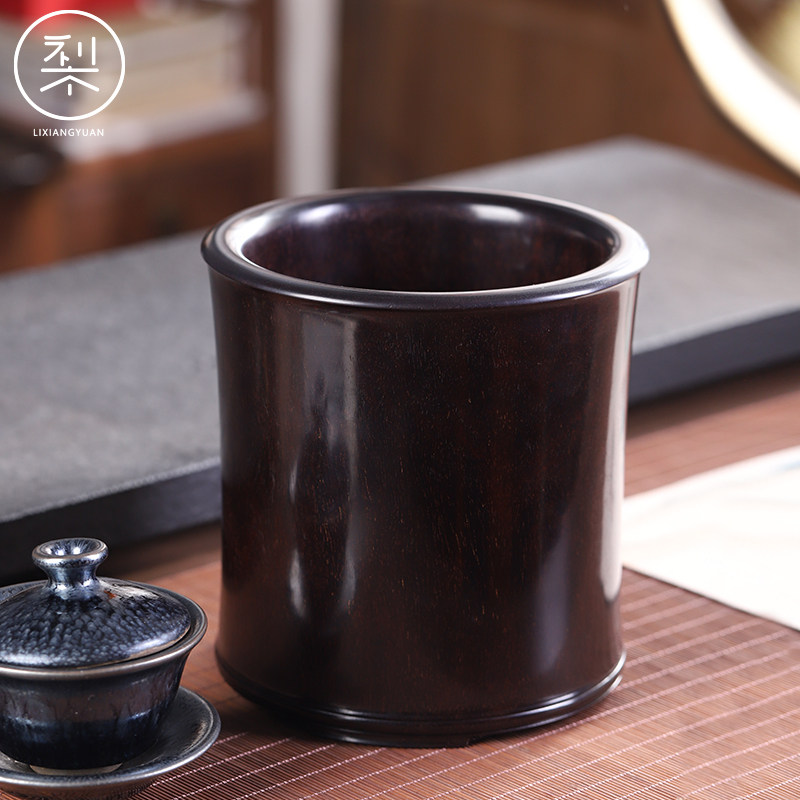 梨香院经典明式大笔筒印度小叶紫檀檀香紫檀书房文房红木手串摆件