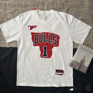 罗斯球衣公牛队1号篮球运动短袖T恤男女美式复古投篮训练服