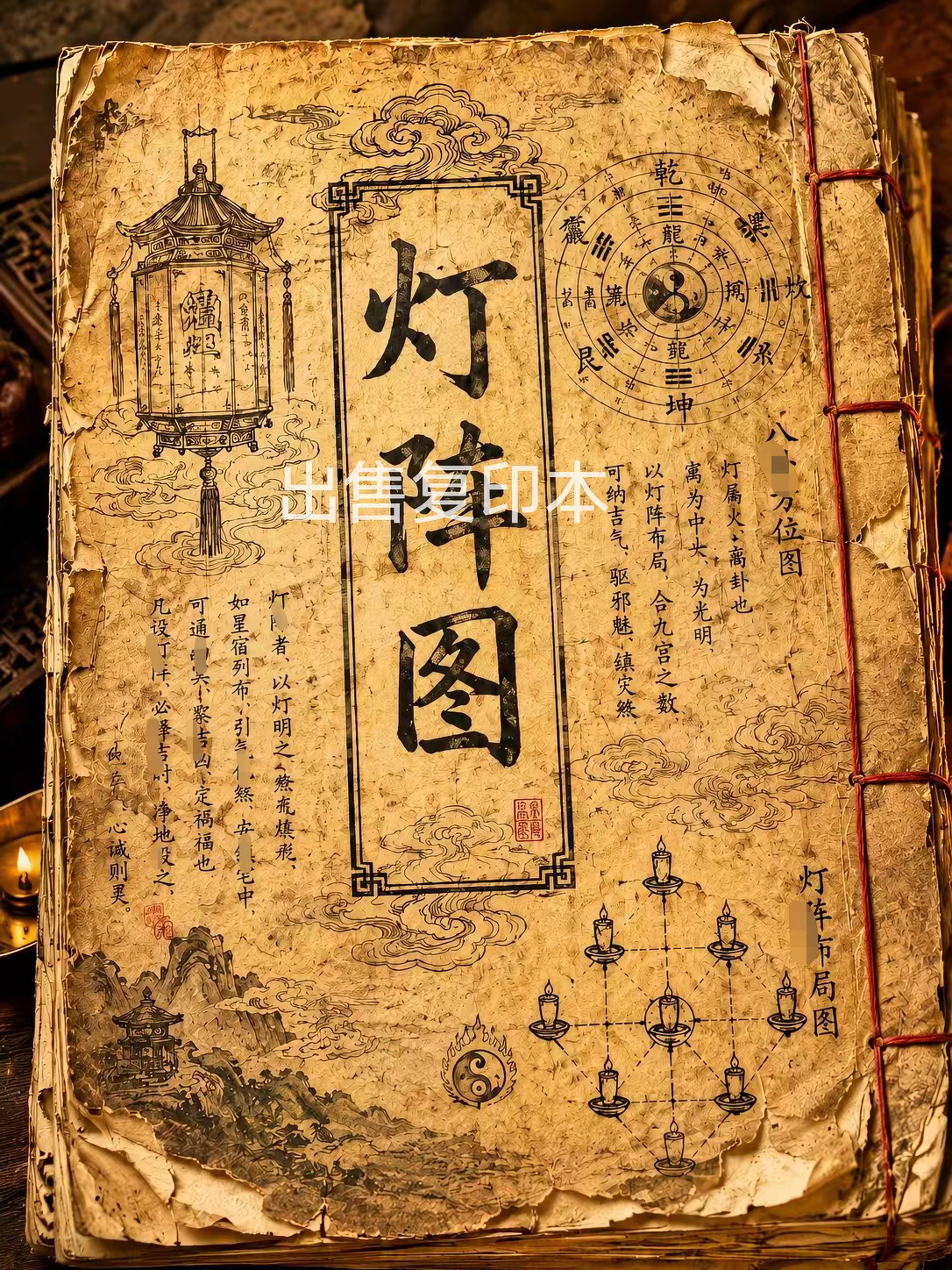民间绝版古籍《灯镇图》出售复印本 练字字贴