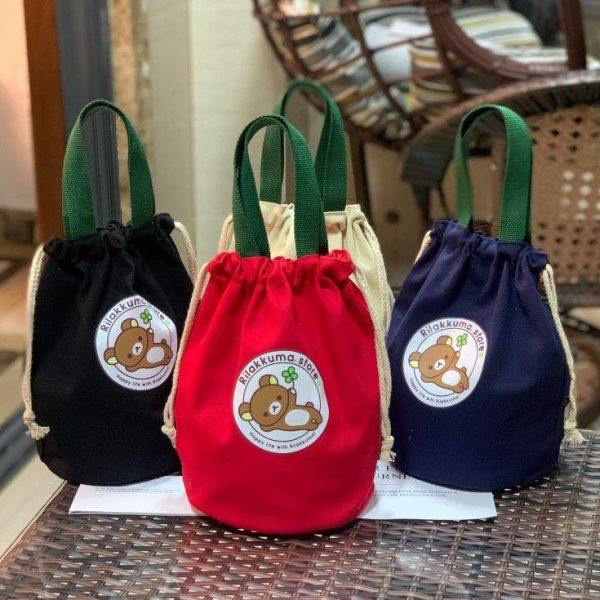 饭盒袋创意手提大容量帆布收纳袋便携式束口可爱便当包简约保护袋,收纳整理,便当包,淘宝优惠券,粉丝福利购,淘宝优惠卷