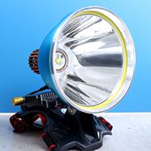 头戴式 灯头黄光变焦灯12V调焦距聚光散光强光远射