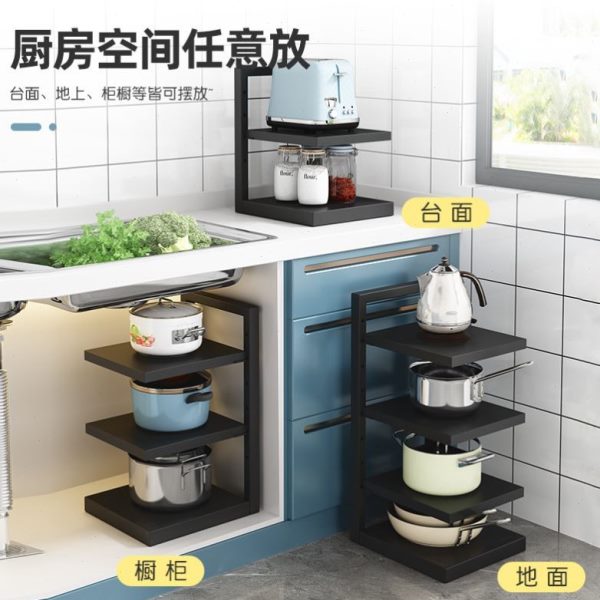 锅架家用槽厨房分层内锅具放多层下水不锈钢架子置物架柜子收纳专
