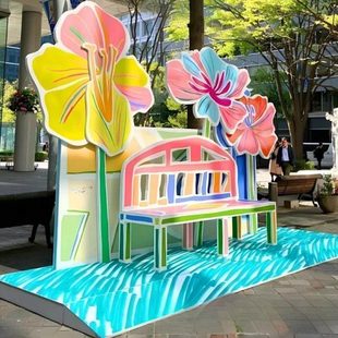 景区拍照创意美陈互动道具公园摆件装 饰商业街打卡快闪店农庄摆件