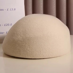 小礼帽帽子韩版 帽春秋定型女礼帽秋冬羊毛毛呢英伦百搭黑色贝雷帽